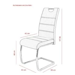 Chaise Cantilever La Paz II -Chaises Soldes 1000209406 230214 500 SKETCH DETAILS P000000001000209406 sketch