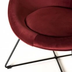 Fauteuil En Tissu Velours Bordeaux -Chaises Soldes 1270012dd8214b4f88106bacdfccfe62