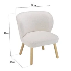 Fauteuil En Tissu Bouclette Blanc -Chaises Soldes 14c58fb8c5214a048105defd2d280e16