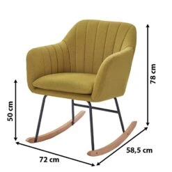 Fauteuil ELSA Tissu Gris Rocking Chair -Chaises Soldes 1971c8f9025540e3a384805d3ffec806