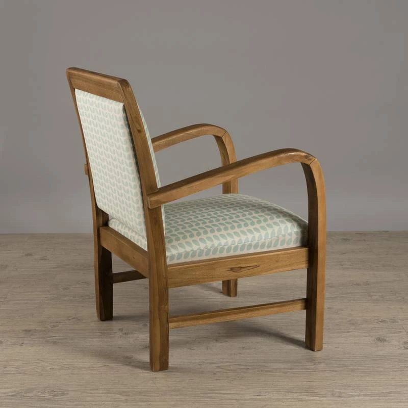 Fauteuil Pétales En Teck Et Tissu 5 Fauteuil Pétales En Teck Et Tissu – Image 5