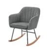 Fauteuil ELSA Tissu Gris Rocking Chair