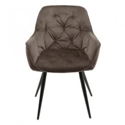 Lot 2 Chaises Velours Pieds Gris - STERN -Chaises Soldes 3239f6088c1d48c5a9557e9c3ec6fbbd