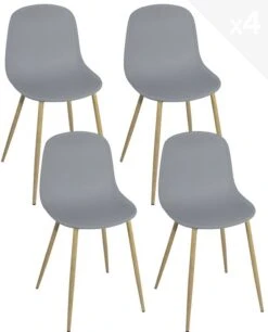 Lot De 4 Chaises De Cuisine Design YENI
