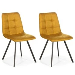 Set De 2 Chaises Mila Tapissées Vert -Chaises Soldes 4ff9b9e91ad04a0db54868aa992bc822