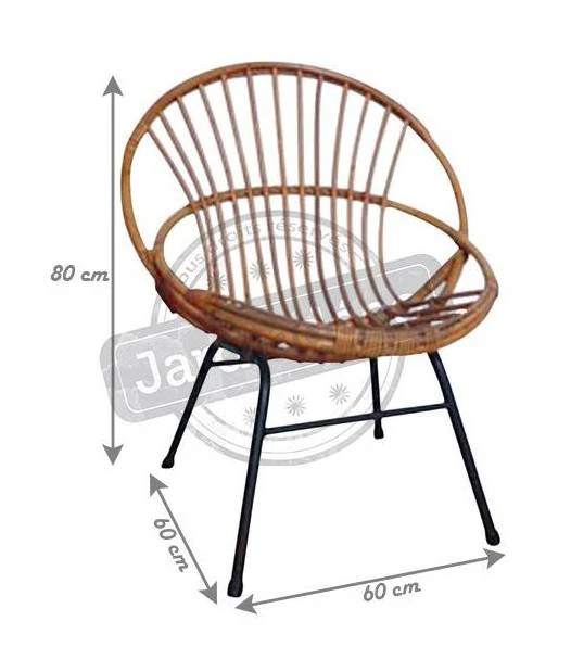 Fauteuil En Rotin Laqué Et Métal 2 Fauteuil En Rotin Laqué Et Métal – Image 2