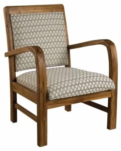 Fauteuil Hexago En Teck Tissu Vert