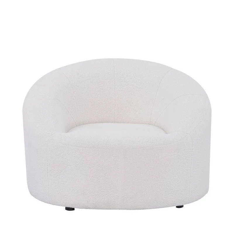 Fauteuil Design En Bouclette Ivoire 3 Fauteuil Design En Bouclette Ivoire – Image 3