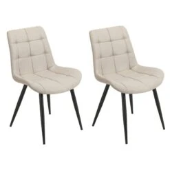 2 Chaises Tissu Noir Pieds Métal Noir -Chaises Soldes 71319a2c07864faf972429cd9b6a60a1