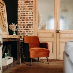 Fauteuil Rétro Velours Vert Forêt -Chaises Soldes 896371c1476643e588204534a7fd9242