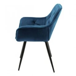 Lot 2 Chaises Velours Pieds Gris - STERN -Chaises Soldes 8c8d19436a554a47b816077cc7453d27