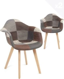 Fauteuil Patchwork NEDA (lot De 2)