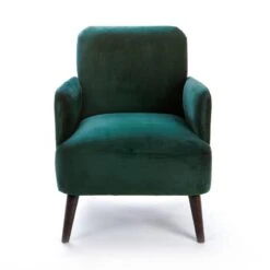 Fauteuil Rétro Velours Vert Forêt -Chaises Soldes 8f3b3bdf1ccb43ba80255222e4834fbf