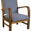 Fauteuil En Teck Tissu Bleu
