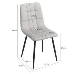 Lot De 2 Chaises Tissu Velours - LOUISE -Chaises Soldes 9a46be17315b4fcdad0fd7b808e9e0f7