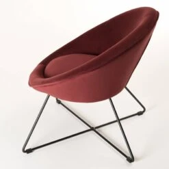 Fauteuil En Tissu Velours Bordeaux -Chaises Soldes a070e2faa216452eaa8d812ebcfda1f6