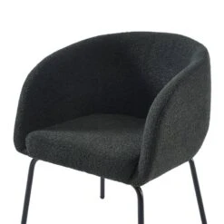 Fauteuil BELEM En Tissu Bouclette Blanc -Chaises Soldes abcd4fac271a4502be7824aa87c62a9f