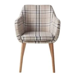 Chaise à Accoudoirs Leedy III -Chaises Soldes armlehnenstuhl leedy iii webstoff eiche massiv 4406716