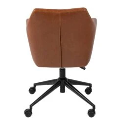 Chaise De Bureau Pivotante NICHOLAS -Chaises Soldes buerodrehstuhl nicholas i kunstleder metall vintage braun 4417972