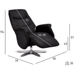 Fauteuil Relax Delta Noir -Chaises Soldes c35b033fb0d84bcdab108daef97143a4