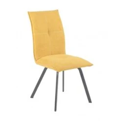 Lot 2 Chaises Tissu Pieds Métal - ARIA -Chaises Soldes c39b239e2825497d94d35ebe01f1d146