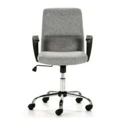 Fauteuil De Bureau Teo, Tissu Gris Foncé -Chaises Soldes cc8bacb2e23e45bfa4d918fe3edccb57
