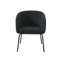 Fauteuil BELEM En Tissu Bouclette Blanc -Chaises Soldes cd1fdb8a2b33487f879350078a08d13d