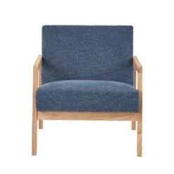 Fauteuil BONIFACIO En Tissu Bleu -Chaises Soldes ce12a14a60404688bea13e29038931e5