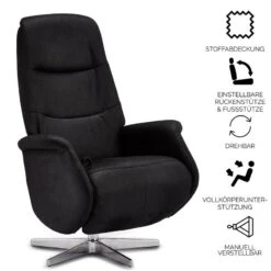 Fauteuil Relax Delta Noir -Chaises Soldes ce6cf45a6cd0417393c1b8b42ff7f372