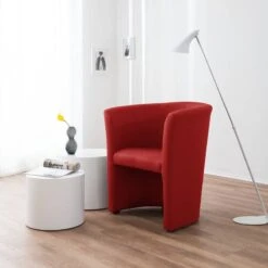 Fauteuil Cocktail Sinclair -Chaises Soldes cocktailsessel sinclair kunstleder rot 5141572
