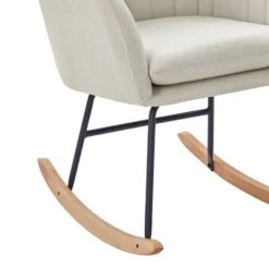 Fauteuil ELSA Tissu Gris Rocking Chair -Chaises Soldes d9bc7f2a293d40418ec2b6b5877a5aa9