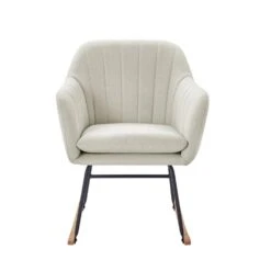 Fauteuil ELSA Tissu Gris Rocking Chair -Chaises Soldes ddeac357a64f43f5946655e5a32c2cde