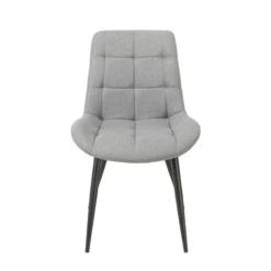 Lot 4 Chaises Tissu Gris Clair - JAELLE -Chaises Soldes df2342cfc7ee4304bb4adae04b9c883e