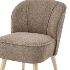 Fauteuil TIVOLI Tissu Bouclette Kaki -Chaises Soldes e8af02d46c174fd4a1c6d8bc92b35eed