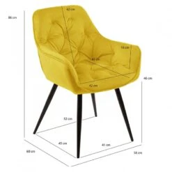 Lot 2 Chaises Velours Pieds Gris - STERN -Chaises Soldes ed5ba4ba968b4faaa28fe3b041e48e6a