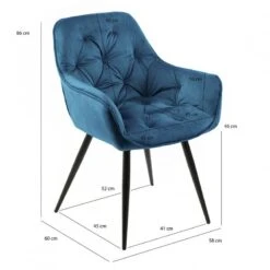 Lot 2 Chaises Velours Pieds Gris - STERN -Chaises Soldes ee0f8046037e46c89fb43f6eebda349d