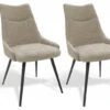 Lot De 2 Chaises Tissu Beige - OLBIA