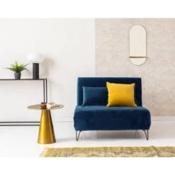 Fauteuil Convertible En Velours Rouille -Chaises Soldes f922b8b8abbe4ae8bc40ffe9dc6cc01e