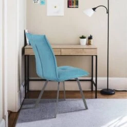 Lot 2 Chaises Tissu Pieds Métal - ARIA -Chaises Soldes fc68f9306eda46a1af57032ddb08f0d9