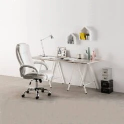 Chaise De Bureau Karen Elevable Blanc -Chaises Soldes fcb459f1f72741d491ab5f1b25f5744c
