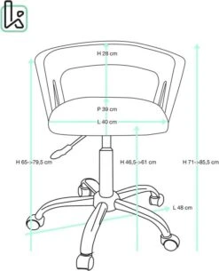 KAYELLES Chaise Bureau AYA (noir Marron) -Chaises Soldes feabf9b3d6404020941d36f6ed493896