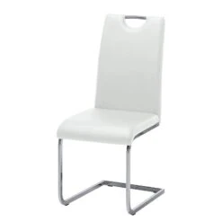 Chaise Cantilever Pasala -Chaises Soldes freischwinger pasala 2er set kunstleder weiss 3995368