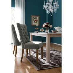 Chaises Waroona (lot De 2) -Chaises Soldes polsterstuhl waroona webstoff 2er set eiche massiv grau eiche 4850980