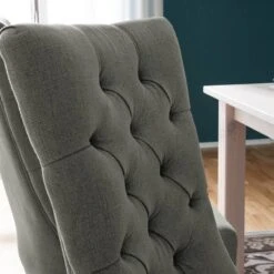 Chaises Waroona (lot De 2) -Chaises Soldes polsterstuhl waroona webstoff 2er set eiche massiv grau eiche 4850984