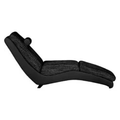 Chaise Longue De Relaxation Carson -Chaises Soldes relaxliege carson kunstleder strukturstoff schwarz 459509