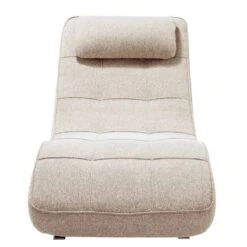 Fauteuil De Relaxation Long Island Tissu -Chaises Soldes relaxliege long island webstoff stoff parsa beige grau 3940732