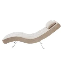 Fauteuil De Relaxation Long Island Tissu -Chaises Soldes relaxliege long island webstoff stoff parsa beige grau 3940736