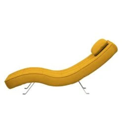Fauteuil De Relaxation Long Island Tissu -Chaises Soldes relaxliege long island webstoff stoff zahira senfgelb 3940960