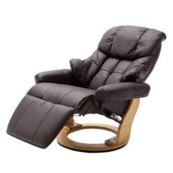 Fauteuil Relaxation Grunewald II -Chaises Soldes relaxsessel grunewald ii echtleder kunstleder braun buche 1474014