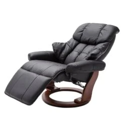 Fauteuil Relaxation Grunewald II -Chaises Soldes relaxsessel grunewald ii echtleder kunstleder schwarz walnuss dekor 1474114